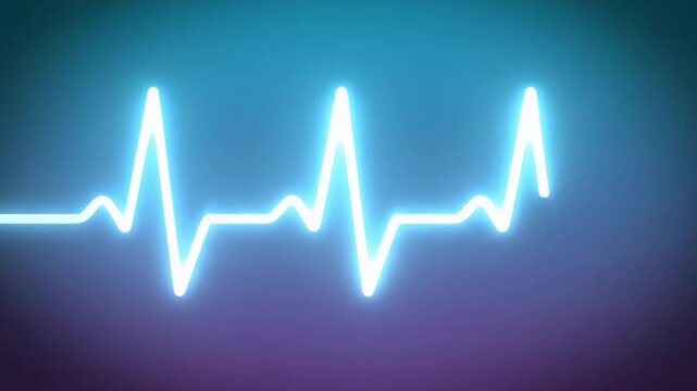 Minimal heartbeat line animation against a soft gradient, representing wellness monitoring, self-care, and balanced health. Perfect as an abstract medical or wellness background for titles, explainer 