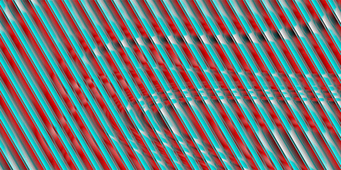Abstract RGB Glitch Background. Cyan and Red Diagonal Lines with Digital Distortion. Futuristic Vector Illustration. © MOH