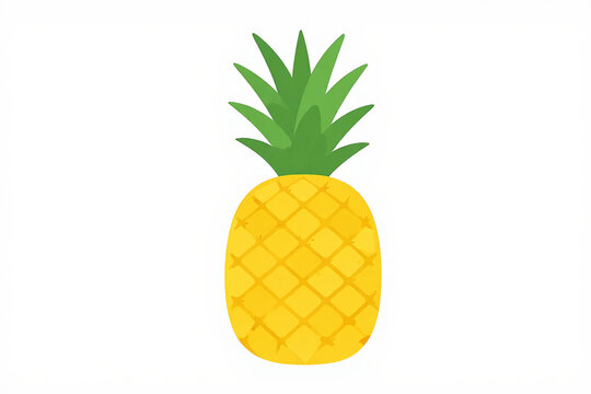 Juicy Whole Pineapple Showcasing Vibrant Yellow Flesh and Spiky Green Crown, Inviting Tropical Flavor and Freshness