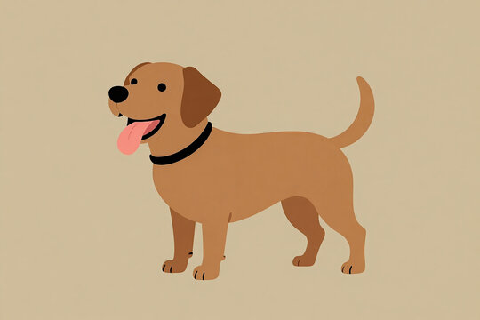 Joyful Golden Retriever Playfully Wagging Its Tail in Sunshine-Filled Backyard, Radiating Happiness and Enthusiasm