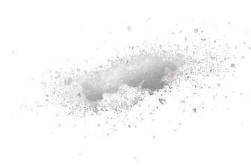 Obraz premium Snow spray dispersing, scattering white particles, creating a blizzard effect with frozen flakes and splashes on transparent