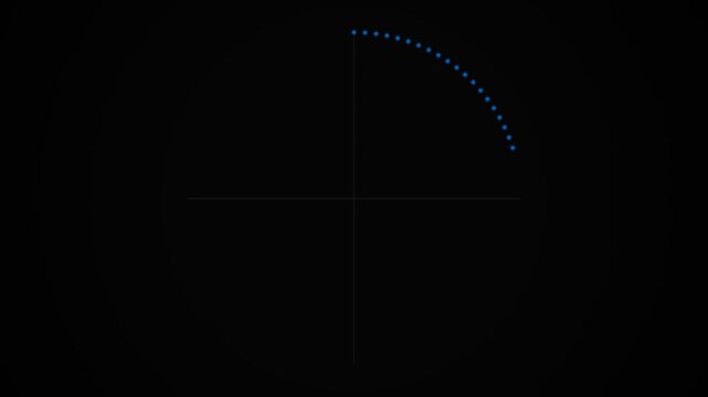 Abstract mathematical diagram of a parabolic arc with intersecting lines
