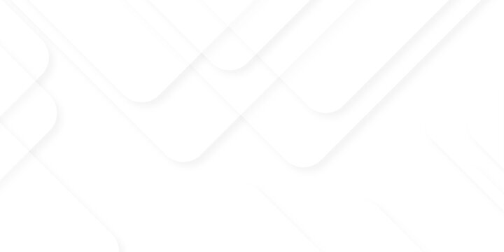 Modern Abstract white background design with layers of textured white transparent material in triangle and squares shapes. White color technology concept geometric line vector background.