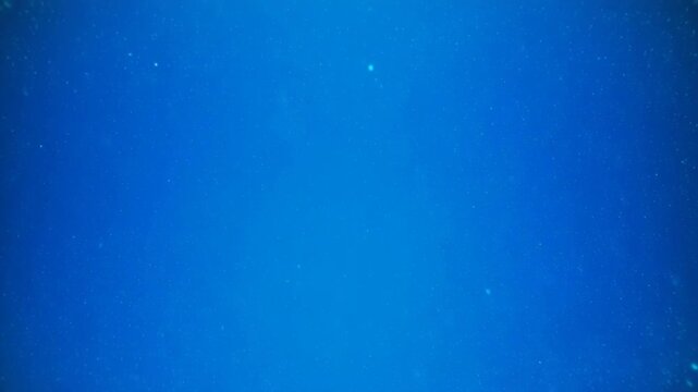 Abstract blue background with moving particles and dark horizontal divider for corporate presentations