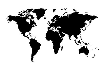 World map vector isolated on white background © Linda