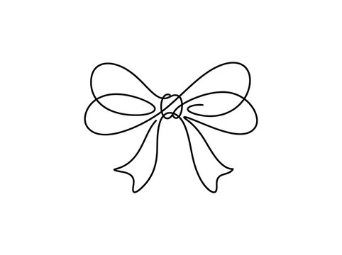 Simple bow outline graphic