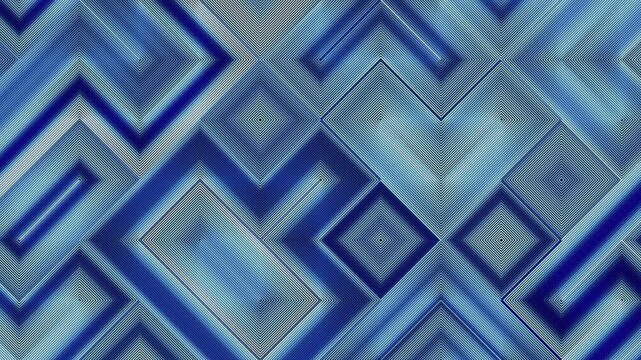Seamless Cyclic Animation of Angular Diamond Line Composition with Continuous Color Gradation