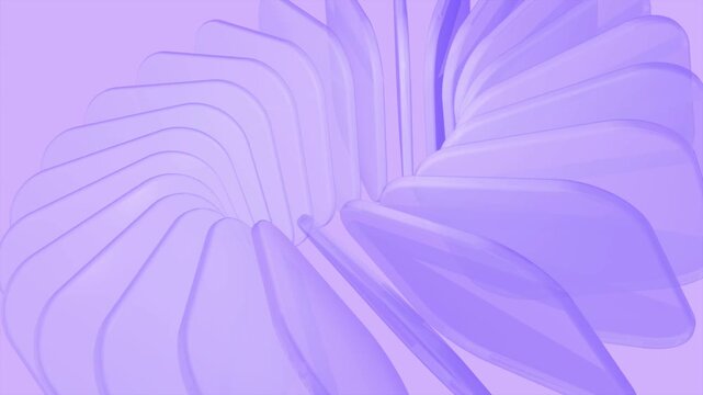 Abstract Liquid Glass Wave Seamless Loop Background With Soft Purple Gradient