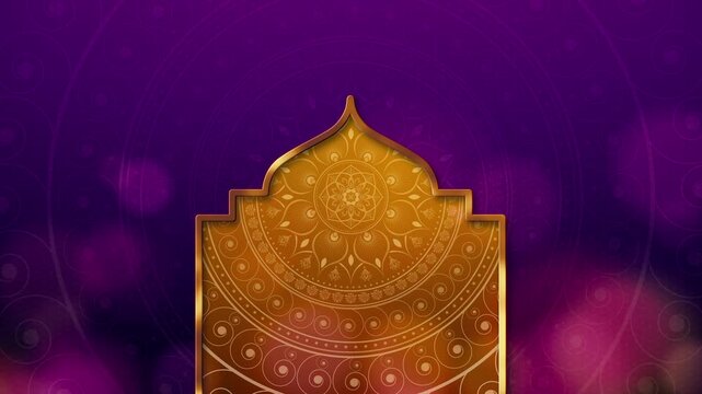 Diwali festival background with ornate Indian mandala, golden decorative elements, vibrant purple and gold luxury backdrop, festive celebration design with copy space for greeting cards, banners