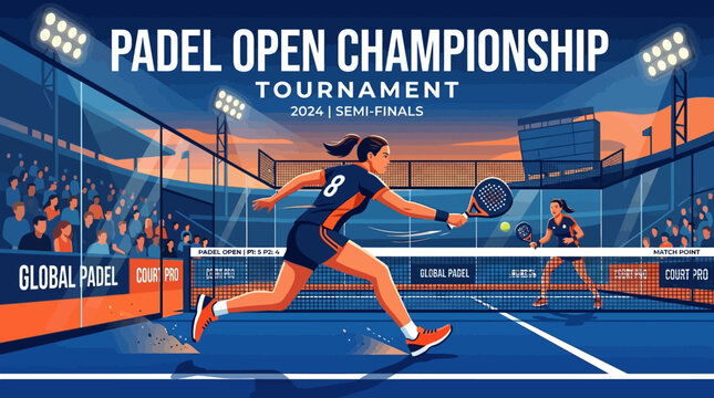Exciting Padel Open Championship Tournament Semi-Finals Action
