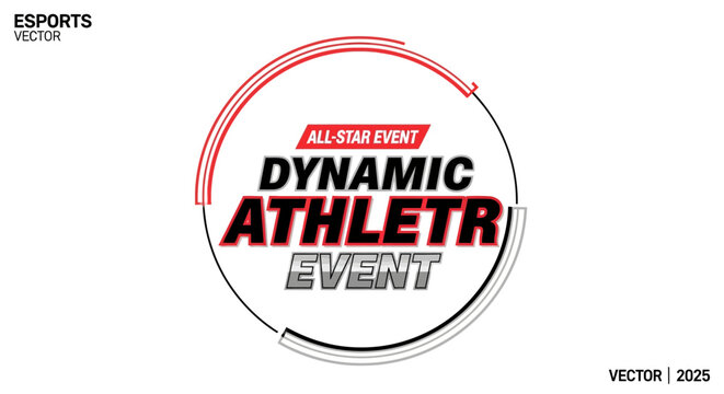 Esports Vector Dynamic Athlete Event Branding