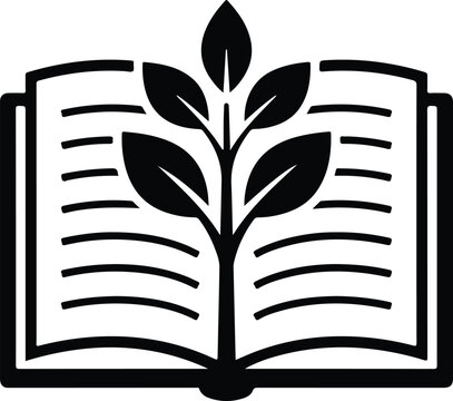 Book Sprout Growing Knowledge Education Vector Icon For Literacy Logo