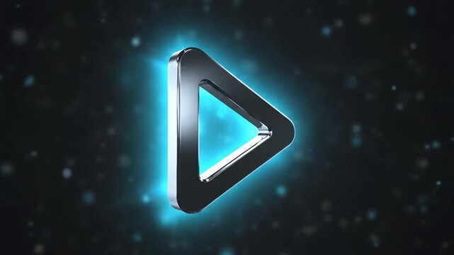 Abstract play button technology digital media concept