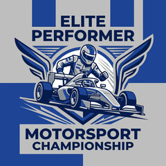 Obraz premium Elite Racing Championship Motorsport Driver Champion Award