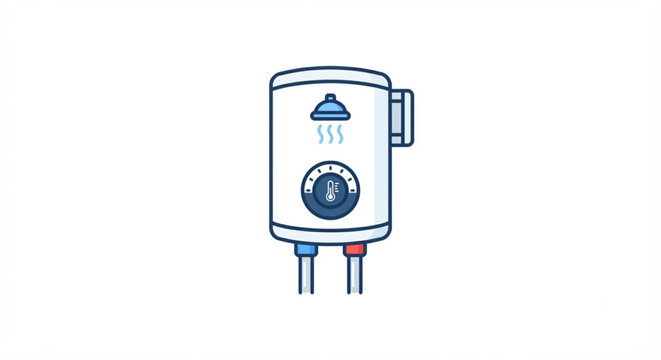 Water Heater Appliance Icon Vector Illustration