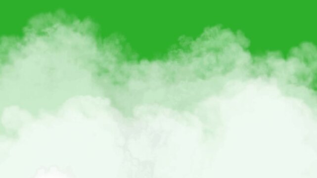 footage of cartoon smoke blowing, with green screen.
