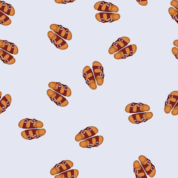 pattern flipflops beach footwear cartoon. slides espadrilles, wedges mules, clogs moccasins flipflops beach footwear sign. seamless vector illustration