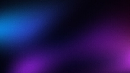 Fototapeta premium Abstract gradient background with blue and purple light bokeh effects in darkness