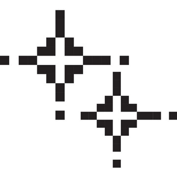 sparkle star pixel art icon