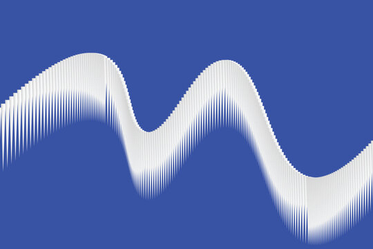 Abstract Blend Wave Background with Smooth Blue and White Gradient