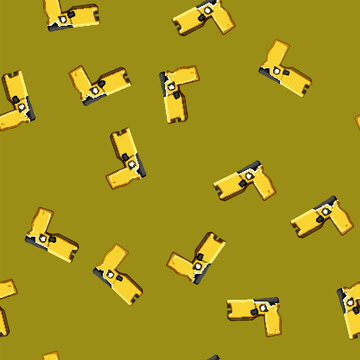 seamless pattern pistol taser gun cartoon. sniper fire, crime military, automatic firearm pistol taser gun sign vector