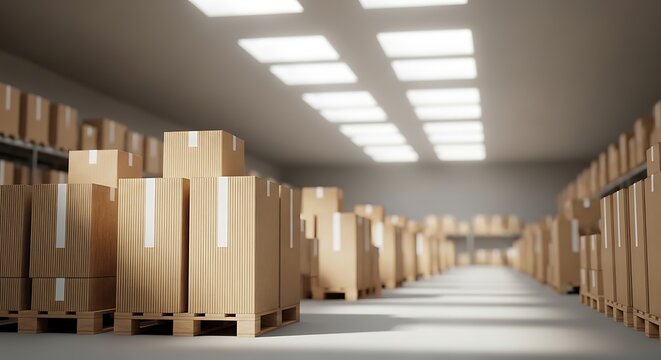 Large warehouse storage facility interior.