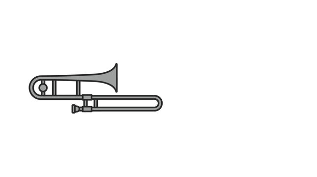 Musical instrument brass wind slide trombone graphic element