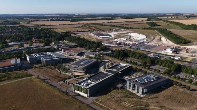 Aerial view of Wellcome Genome Campus research hub