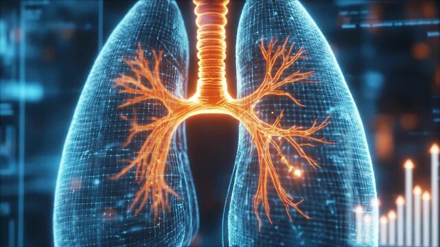 Holographic 3D Visualization of Human Lungs and Airways