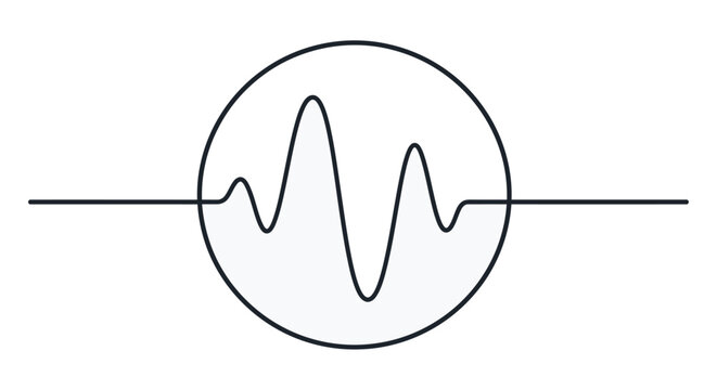 Sound wave and audio waveform diagram