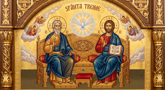 An icon representing the Holy Trinity