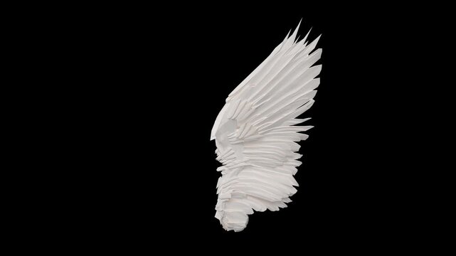 Angel Wings as side view flapping