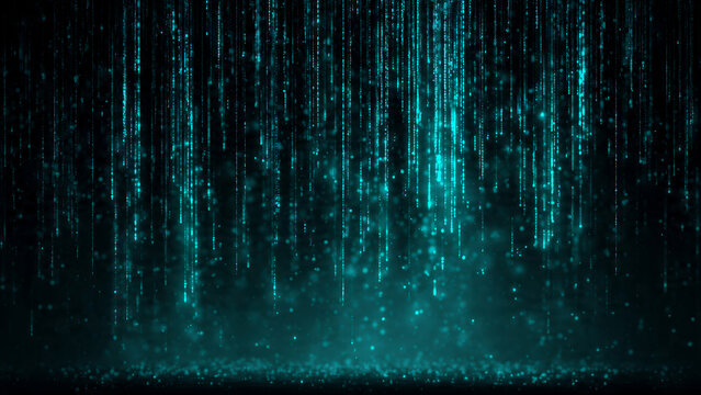 Futuristic Digital Matrix Code Background Design.