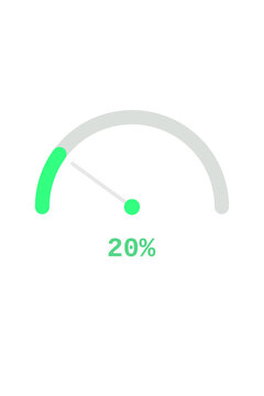 Dual opposing half-circle progress bars. Isolated transparent PNG loading bar overlay for Photoshop and video.