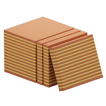 Lapis Legit Indonesian Layer Cake 3d Illustration