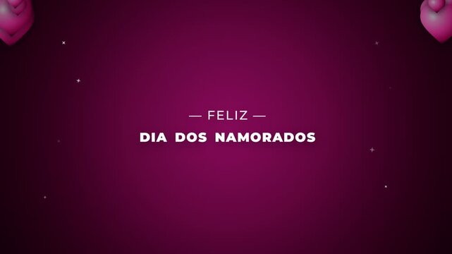 Animated Feliz Dia dos Namorados Greeting Card with Floating Hearts.