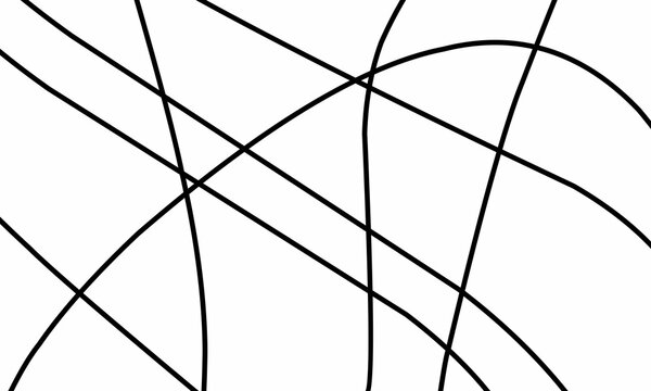 Abstract background with intersecting black curved lines abstract minimalist background contrast geometric swerving