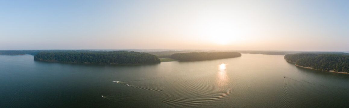 Hazy Lake Monroe Aerial Images