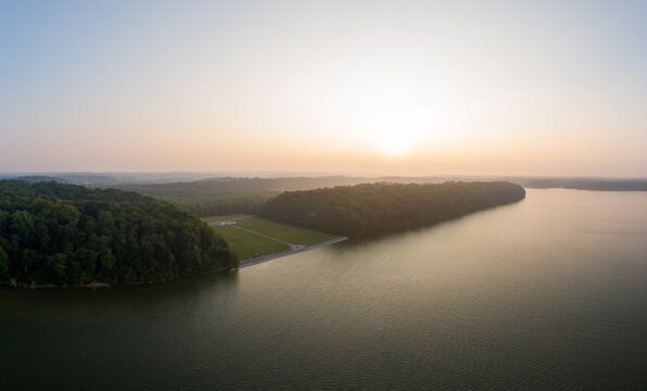 Hazy Lake Monroe Aerial Images