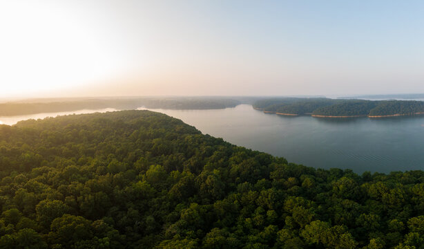 Hazy Lake Monroe Aerial Images