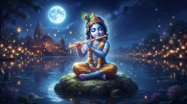 Shree Krishna for Janmashtami, Makhan Chor, Bal Krishna, Cute