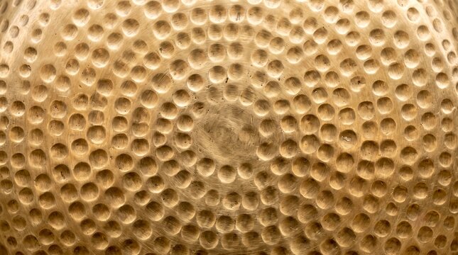 Hammered Brass Texture Pattern Background in Warm Gold Tone