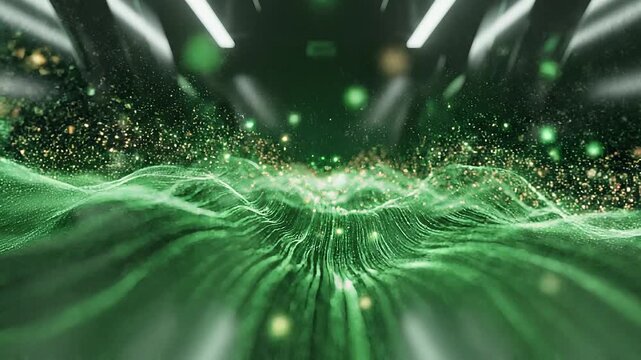 close up of a green glass of water