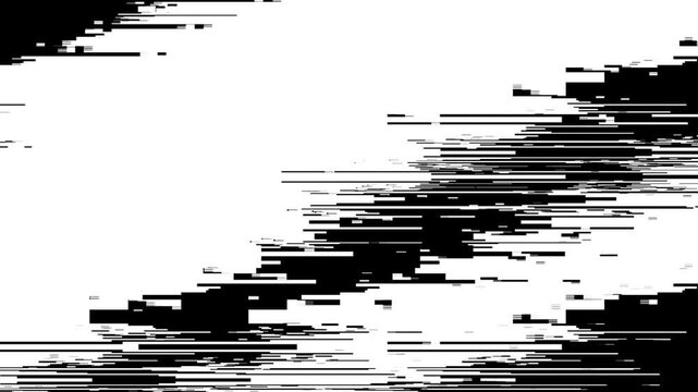 Abstract minimal cyan and green horizontal scanline glitch flickering with digital noise on a dark background. Sparse signal corruption loop suits a cyberpunk intro and tech sale video transition.