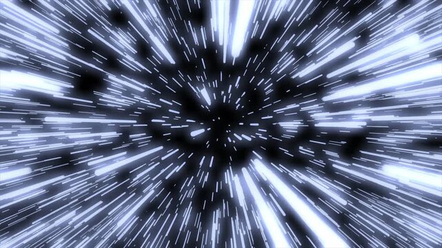a Warp Speed Fast Travel animation in time and space.