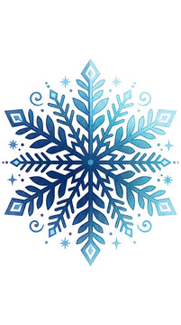 Gradient snowflake pattern