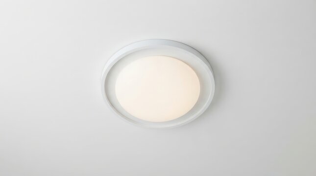 Modern round led ceiling light fixture isolated on white background