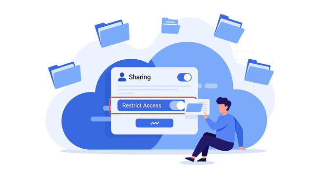 User restricts access to shared files in the cloud