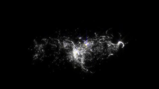 a dancing glitter as static with 360 rotation