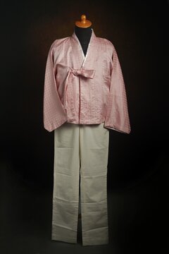 Korean Traditional Male Hanbok consist Upper Garment called Jeogori on display mannequin